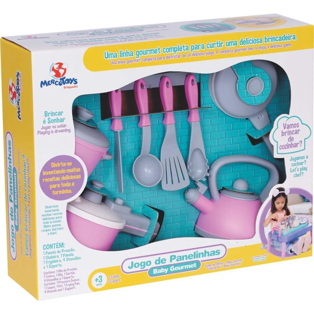 BRINCANDO DE CASINHA JOGO DE PANELINHAS GOURMET RS MERCO TOYS (UNIDADE) - imagem 4