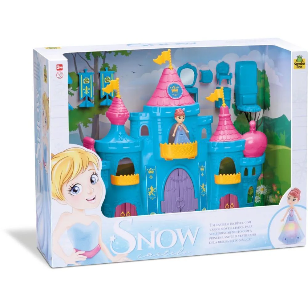 BRINCANDO DE CASINHA CASTELO DE PRINCESA SNOW SAMBA TOYS (UNIDADE) - imagem 4