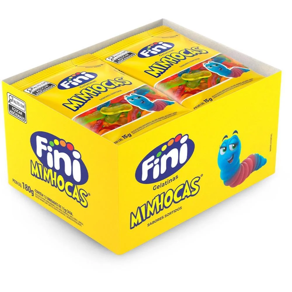 DOCE MINHOCAS BRILHO 15G. FINI (DP.C/12) - imagem 3