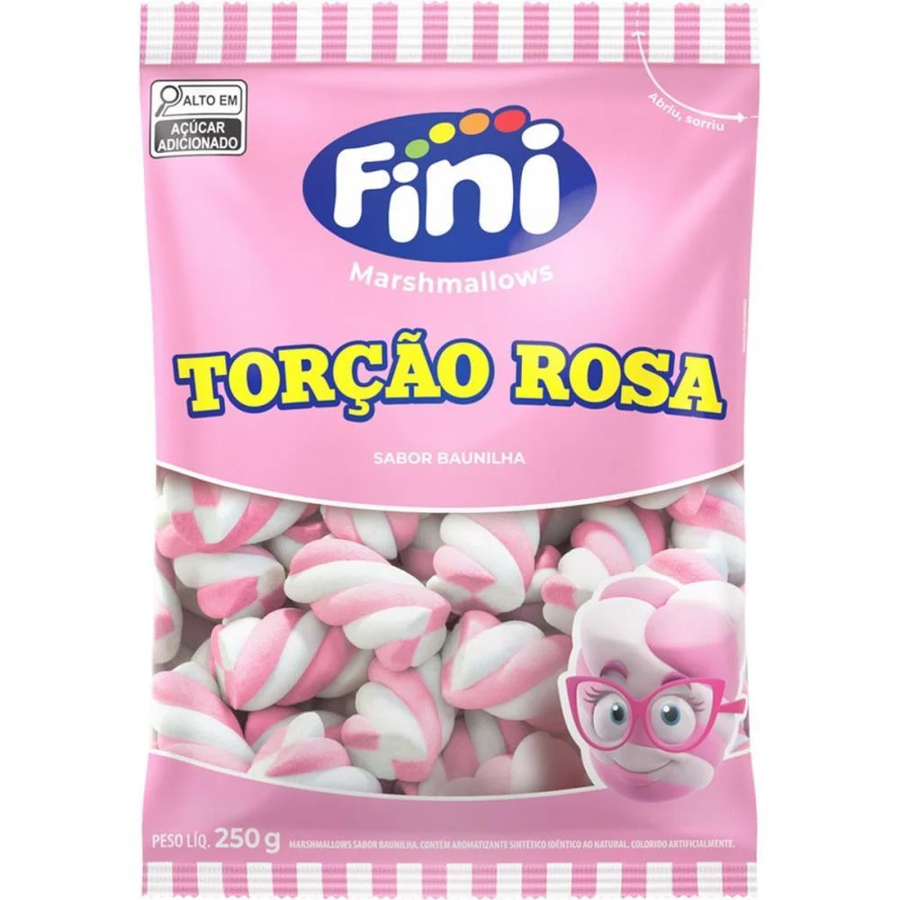DOCE MARSHMALLOW ROSA/BRANCO 250G FINI (UNIDADE) - imagem 3