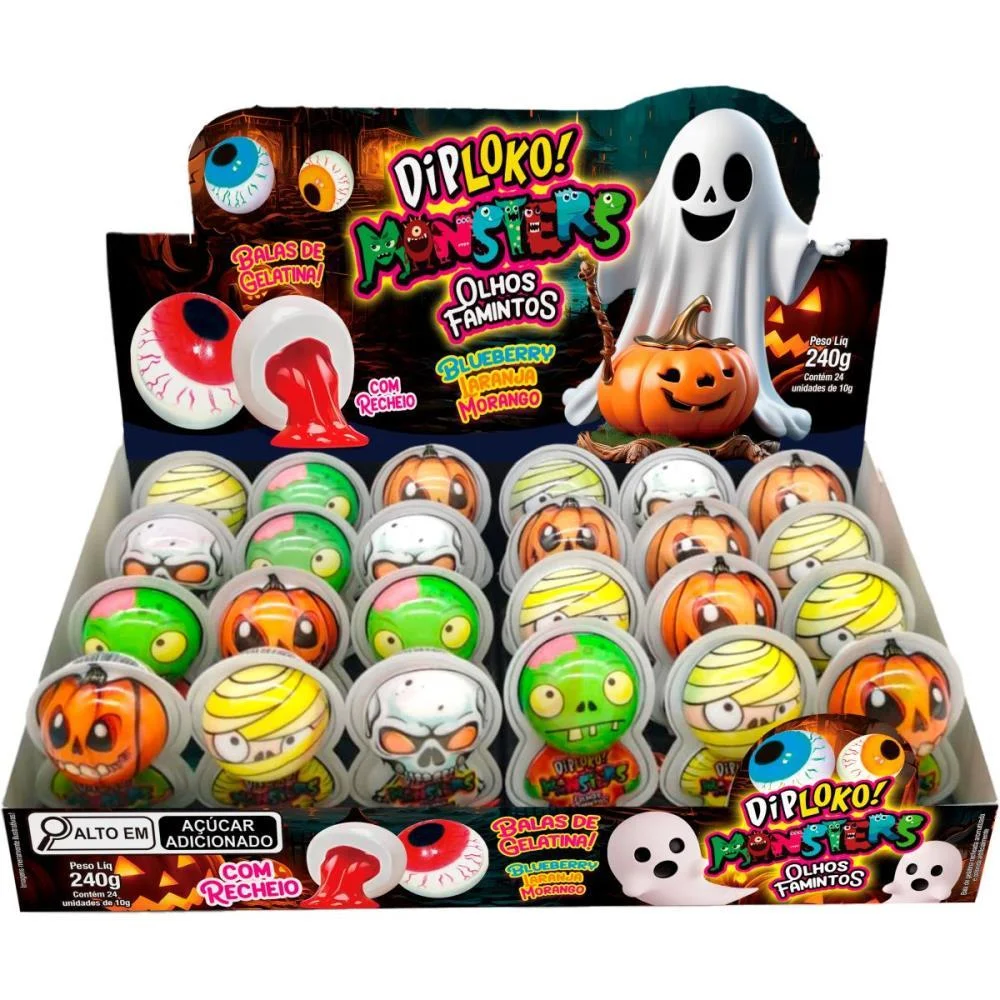 DOCE OLHOS FAMINTOS HALLOWEEN C/REC DANILLA FOODS (DP.C/24) - imagem 2