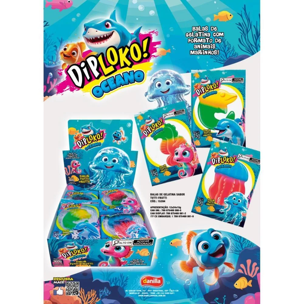 DOCE OCEANO GUMMY DANILLA FOODS (DP.C/24) - imagem 5