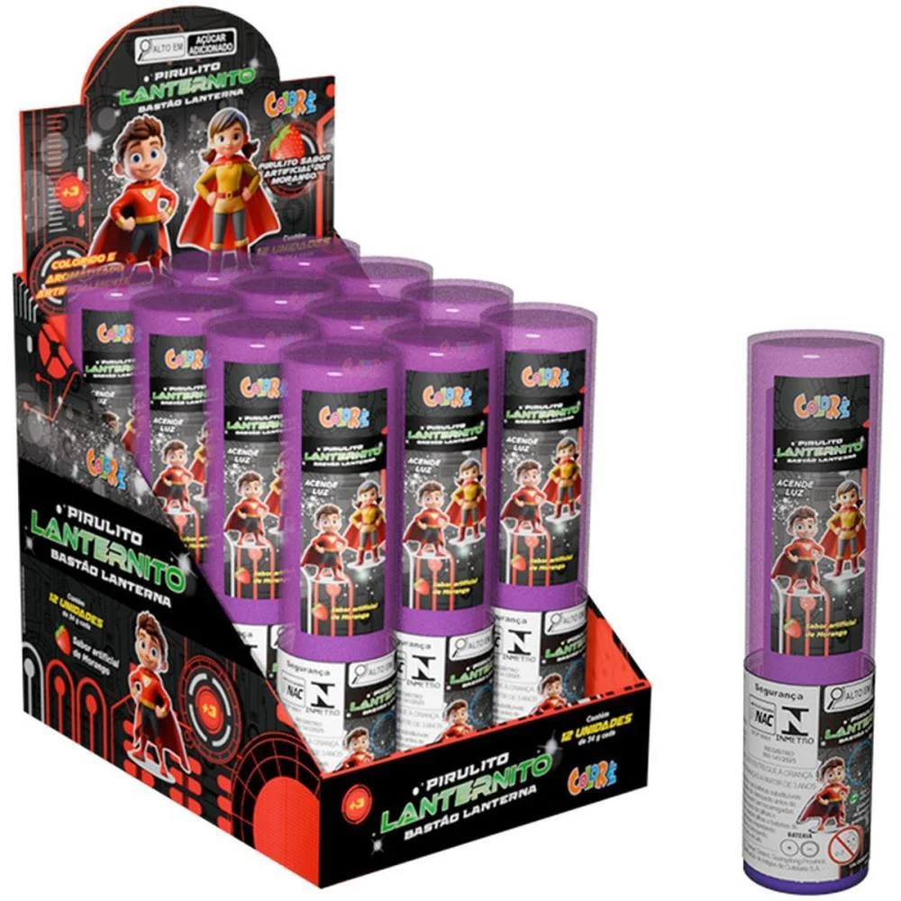 DOCE LANTERITO BASTAO C/LANTERNA COLORE (DP.C/12) - imagem 2