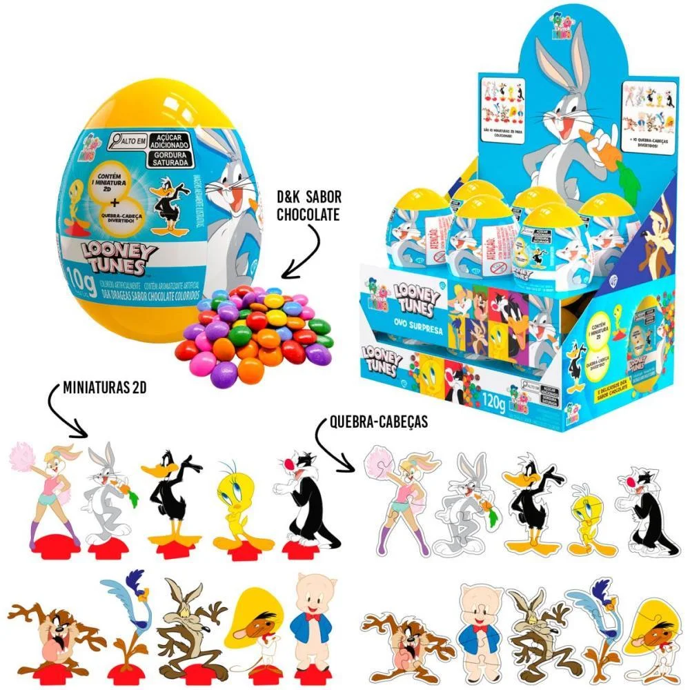 DOCE OVO SURPRESA LOONEY TUNES DIVINO KIDS (DP.C/12) - imagem 2
