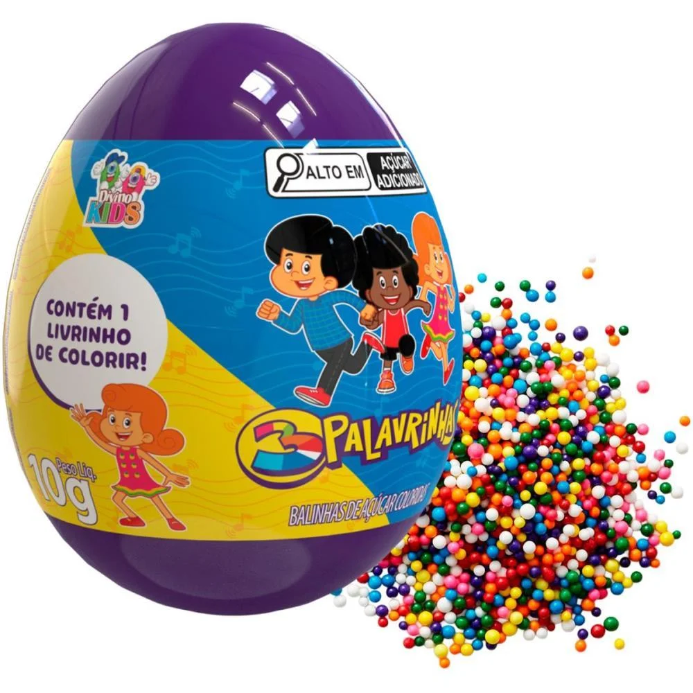 DOCE OVO SURPRESA 3 PALAVRINHAS DIVINO KIDS (DP.C/06) - imagem 4