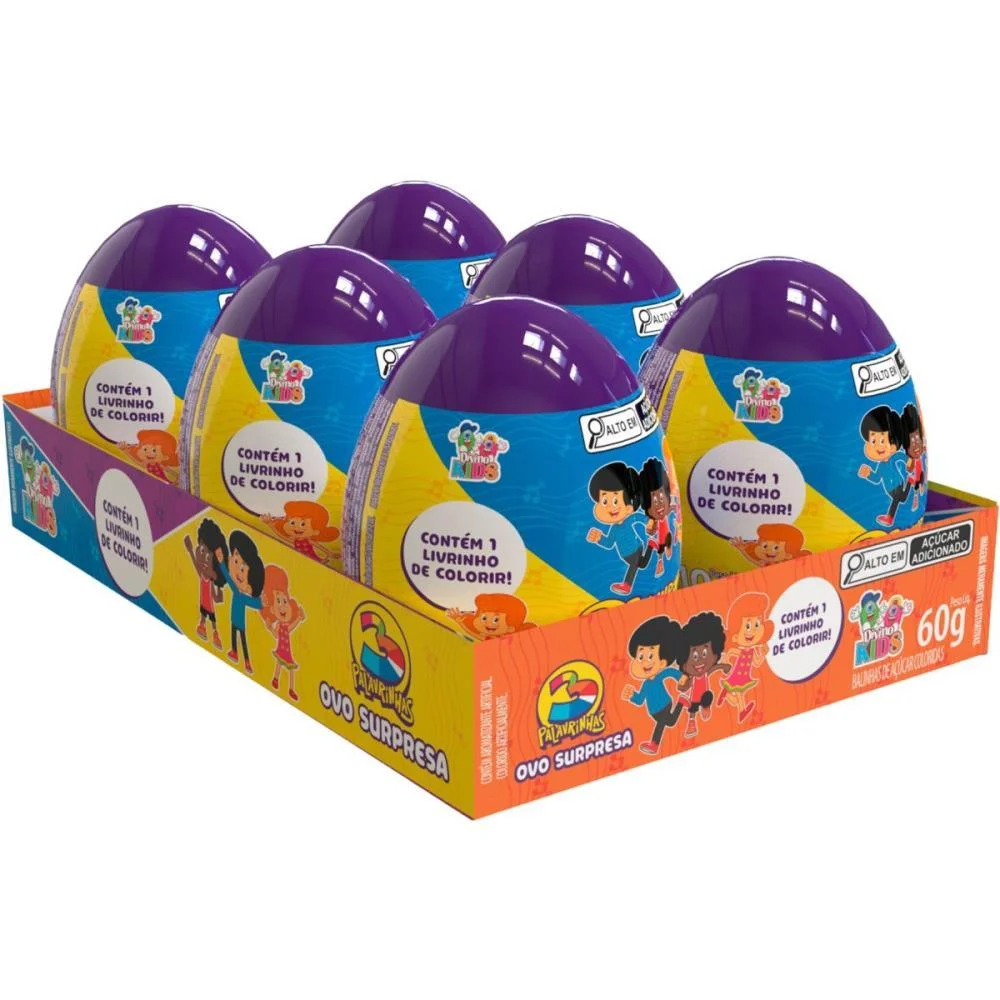 DOCE OVO SURPRESA 3 PALAVRINHAS DIVINO KIDS (DP.C/06) - imagem 6