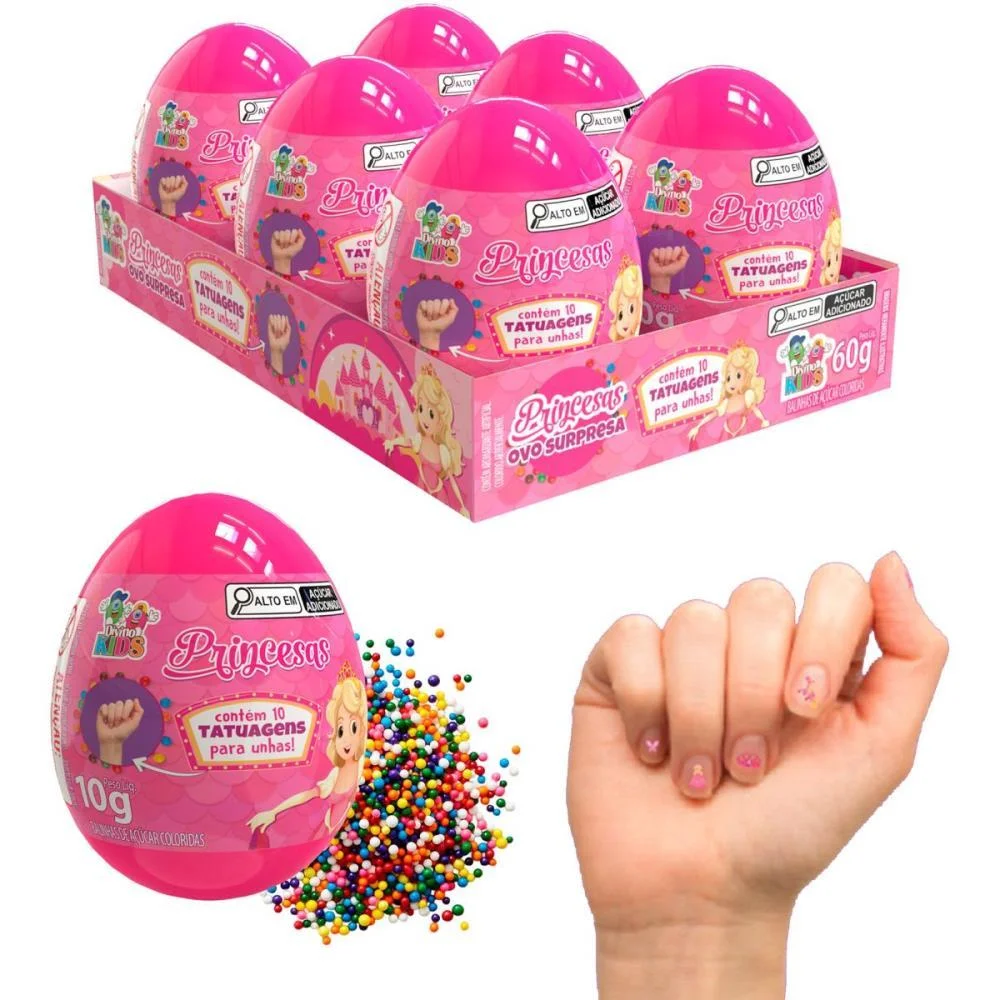 DOCE OVO SURPRESA PRINCESAS DIVINO KIDS (DP.C/06) - imagem 2