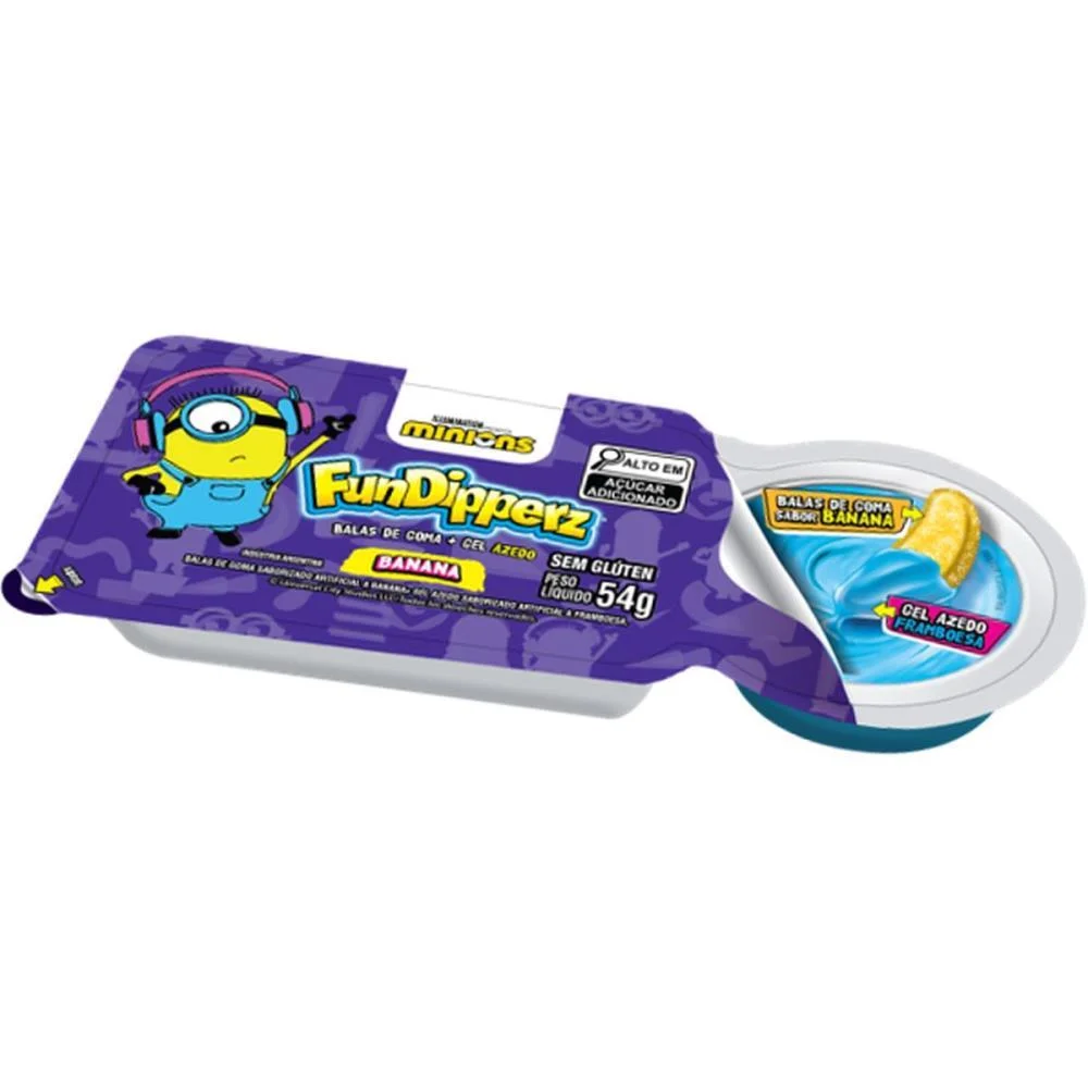 DOCE FUNDIPPERZ MINIONS 648G BAZOOKA CANDY (DP.C/12) - imagem 4