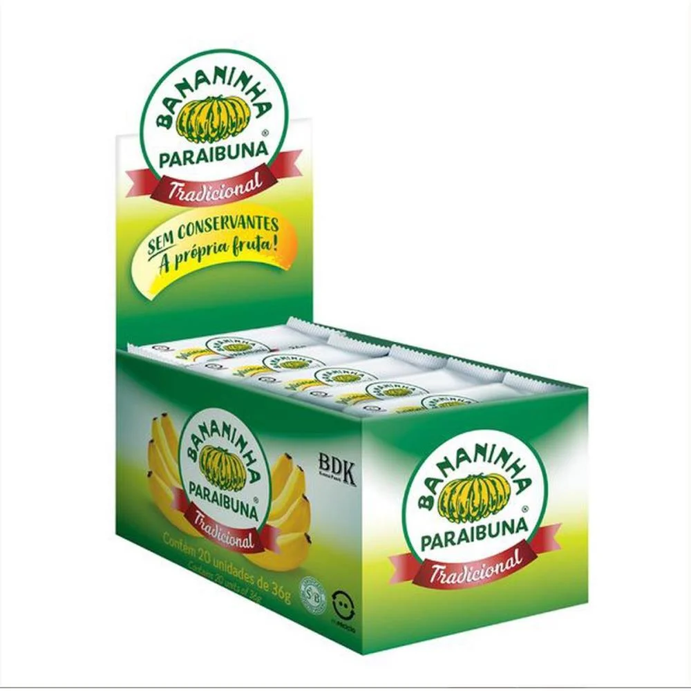 DOCE BANANINHA TRADICIONAL 36G. BANANINHA PARAIBUNA (DP.C/20) - imagem 2