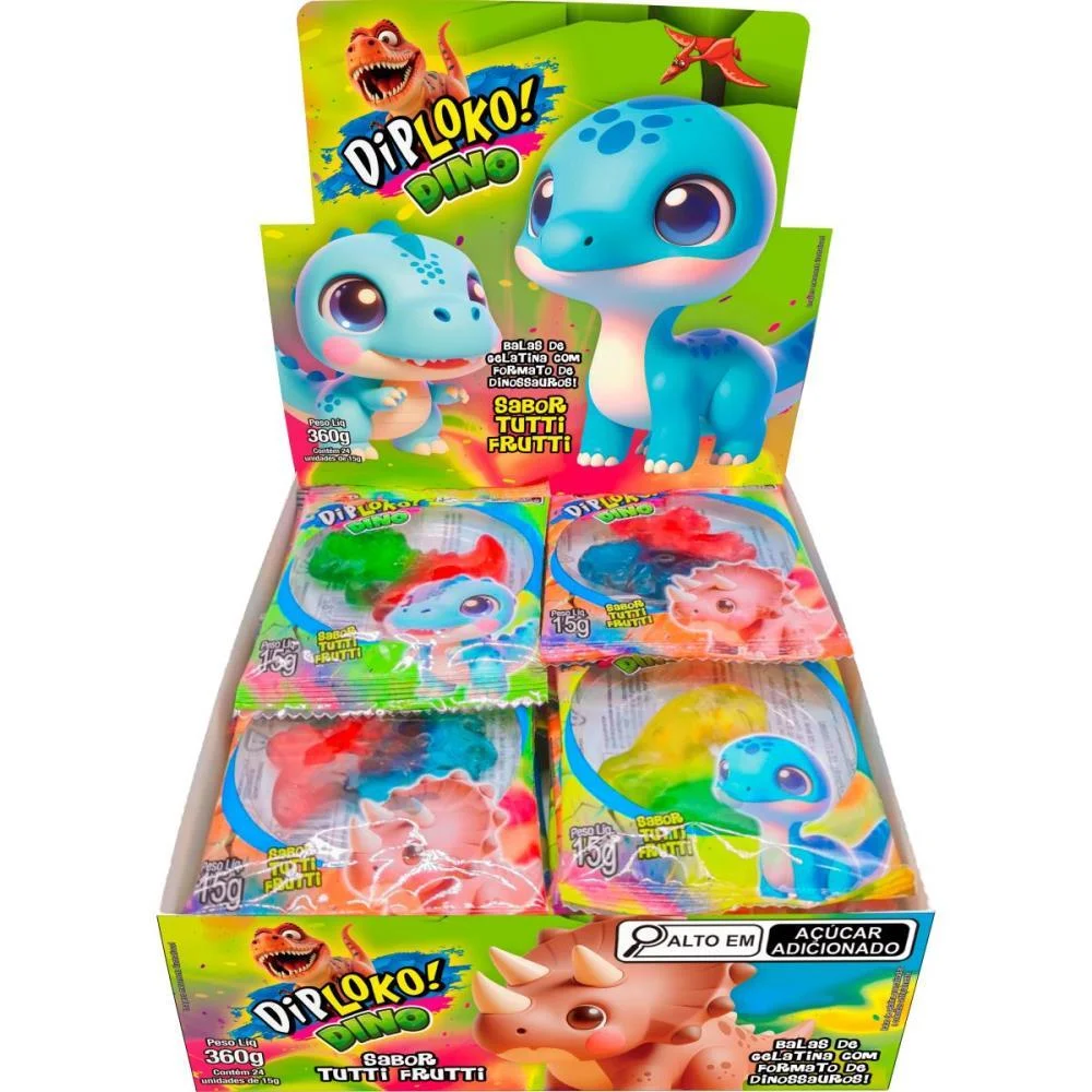 DOCE DINO GUMMY DANILLA FOODS (DP.C/24) - imagem 2