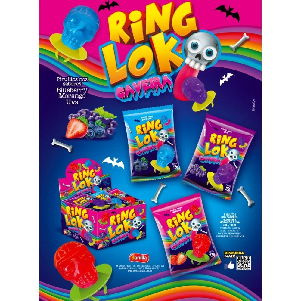 DOCE RING LOKO CAVEIRA SABORES DANILLA FOODS (DP.C/30) - imagem 4