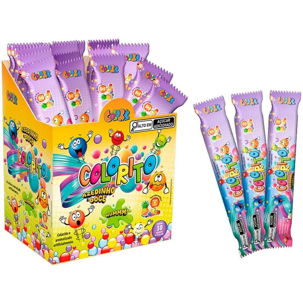 DOCE COLORITO BALA SABOR SALADA FRU COLORE (DP.C/30) - imagem 2