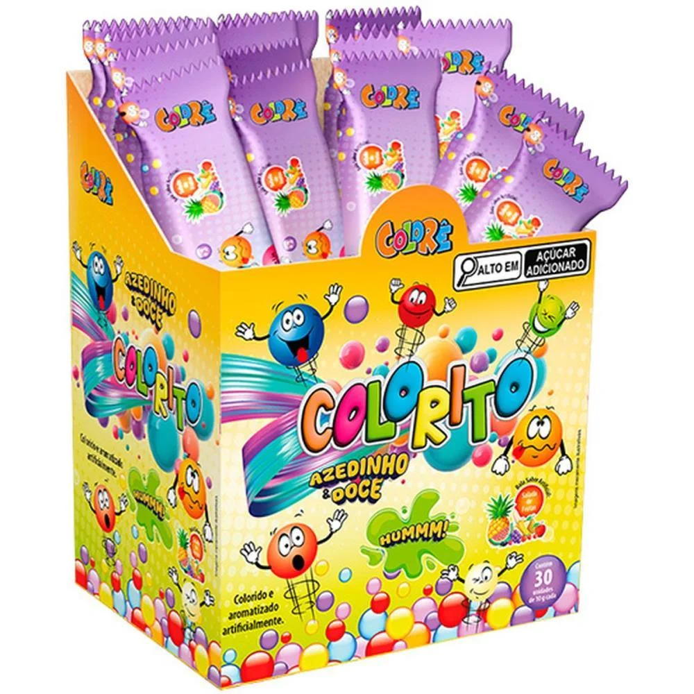 DOCE COLORITO BALA SABOR SALADA FRU COLORE (DP.C/30) - imagem 4