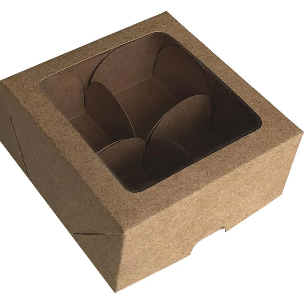 EMBALAGEM PARA DOCES KRAFT 9,2X9,2X3 4 UN CRISTINA (PCT.C/10) - imagem 3