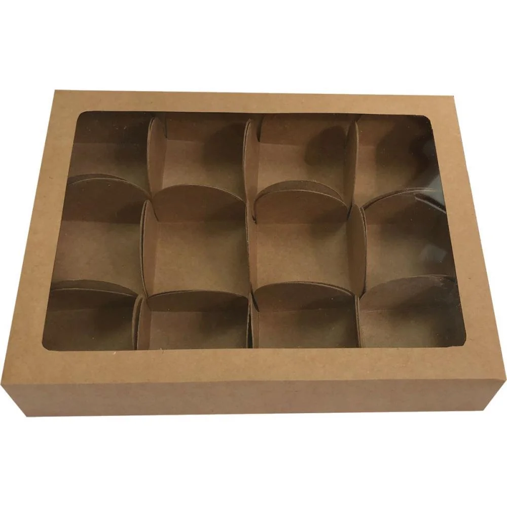 EMBALAGEM PARA DOCES KRAFT 17,3X13X3 12 UN CRISTINA (PCT.C/10) - imagem 2