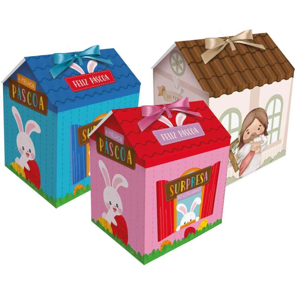 EMBALAGEM PARA DOCES PASCOA CASINHA (S) 8X6X9CM PACKPEL (PCT.C/10) - imagem 3