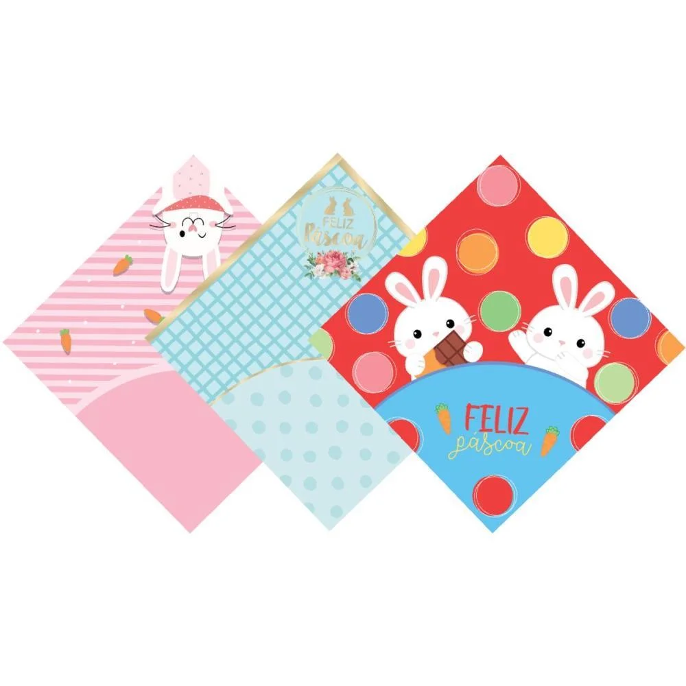 EMBALAGEM P/OVO DE PASCOA 39X39CM PASCOA DECORADO (S) PACKPEL (PCT.C/05) - imagem 3