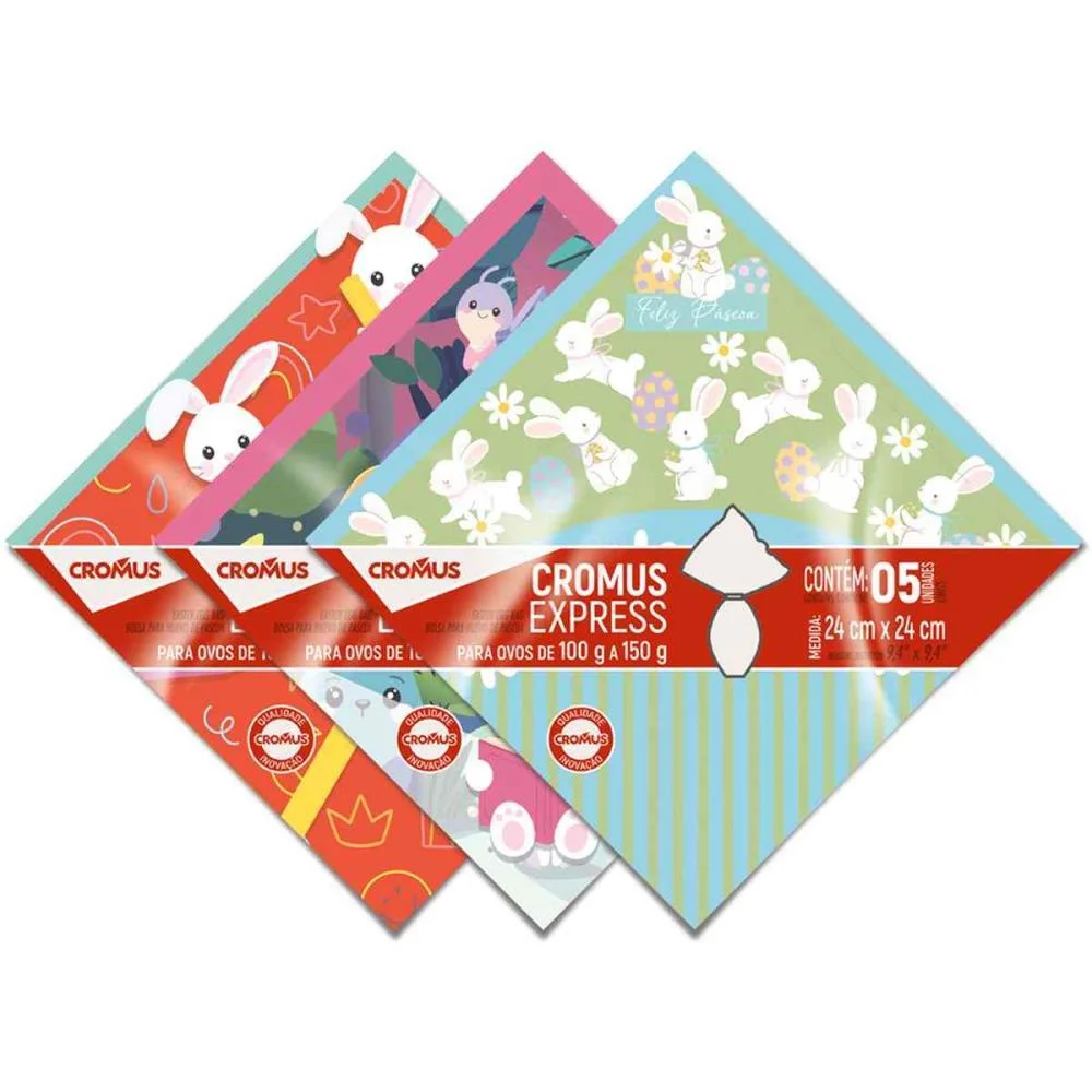 EMBALAGEM P/OVO DE PASCOA 24X24CM AUTOSSERVICO PASCOA SO CROMUS (PCT.C/05) - imagem 2