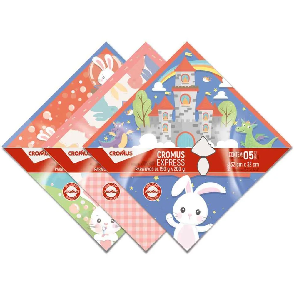 EMBALAGEM P/OVO DE PASCOA 32X32CM AUTOSSERVICO PASCOA SO CROMUS (PCT.C/05) - imagem 3