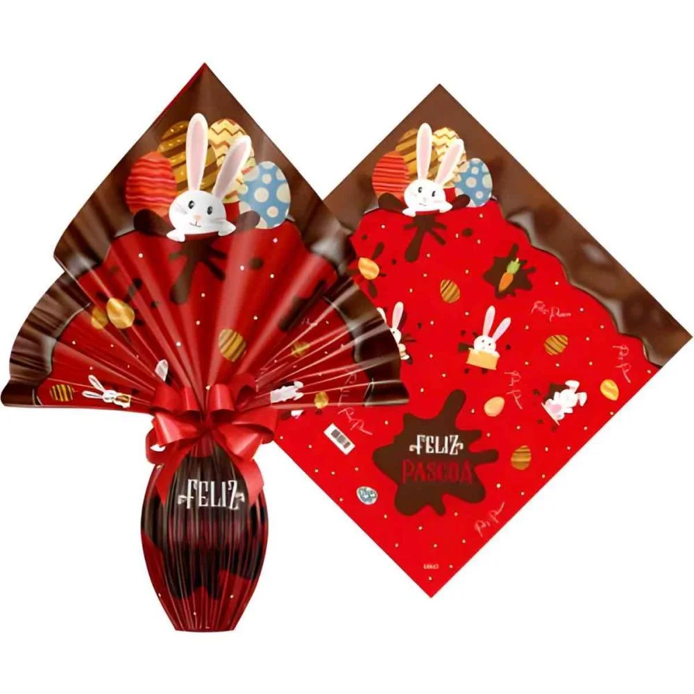 EMBALAGEM P/OVO DE PASCOA 39X39CM CHOCOLATIER VERMELHO XINGO EMBALAGENS (PCT.C/25) - imagem 3
