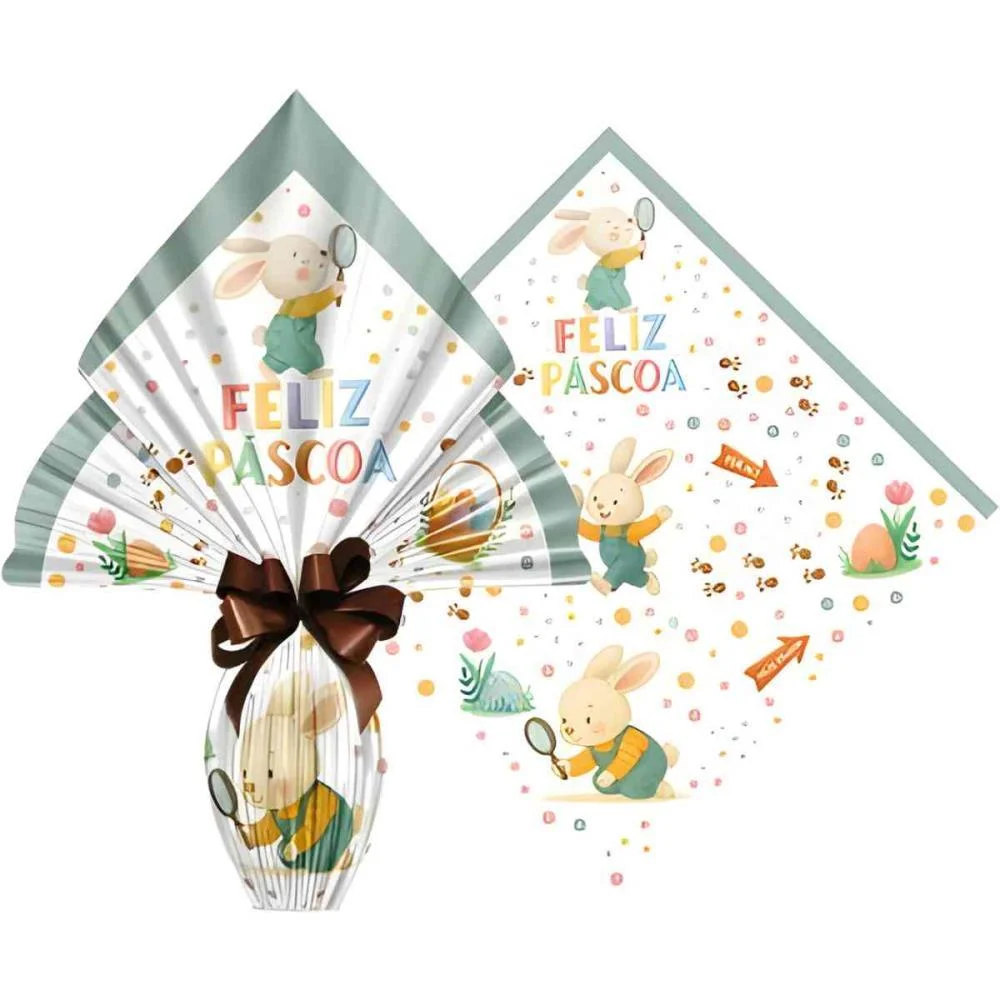 EMBALAGEM P/OVO DE PASCOA 34X34CM CACA AOS OVOS PRATIC XINGO EMBALAGENS (PCT.C/25) - imagem 3