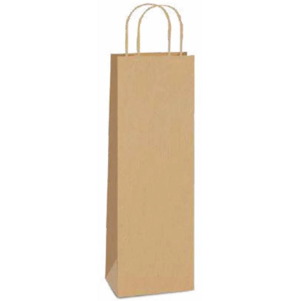 EMBALAGEM PARA GARRAFA SACOLA KRAFT 35X13X8CM. PACKPEL (PCT.C/10) - imagem 2