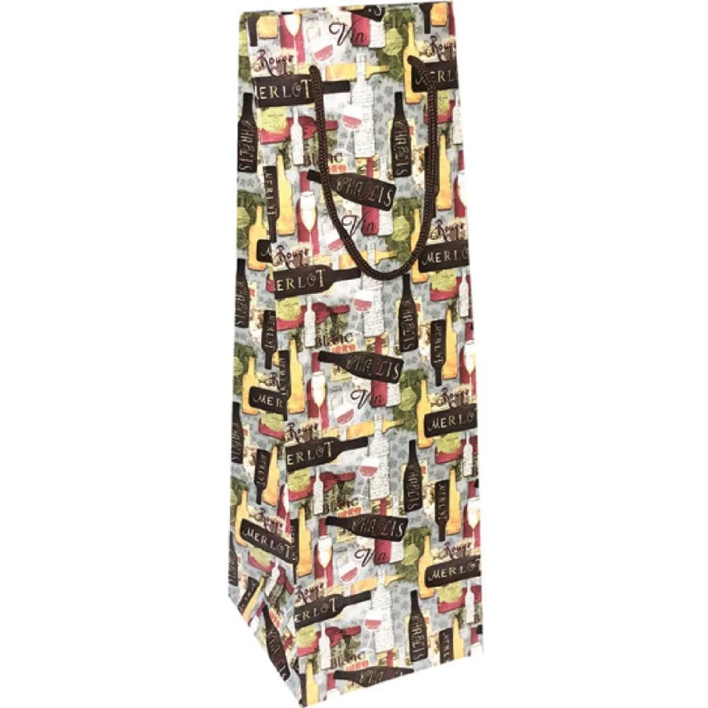 EMBALAGEM PARA GARRAFA SACOLA 35X11X11 DECORADA (S) CRISTINA (PCT.C/10) - imagem 5