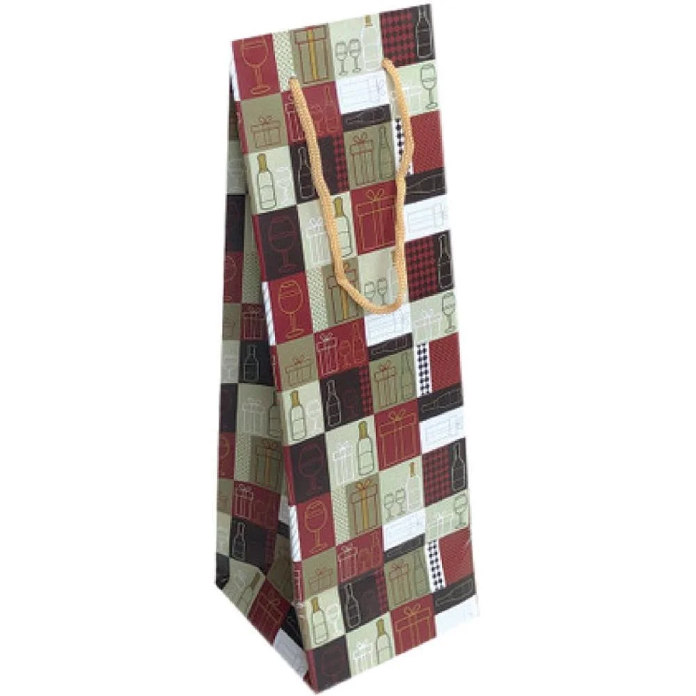 EMBALAGEM PARA GARRAFA SACOLA 35X11X11 DECORADA (S) CRISTINA (PCT.C/10) - imagem 6