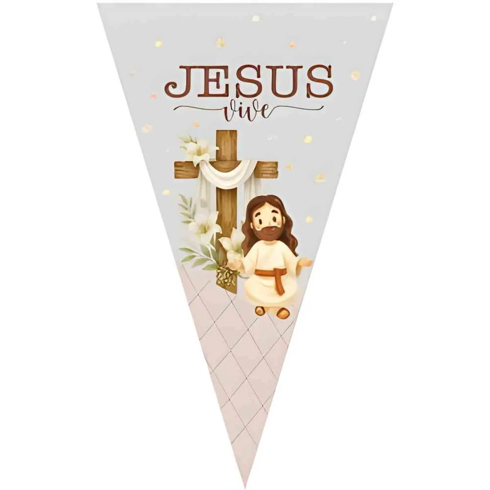 EMBALAGEM PARA TRUFA/CONE CONE PASCOA CRISTA 18X30CM XINGO EMBALAGENS (PCT.C/50) - imagem 3