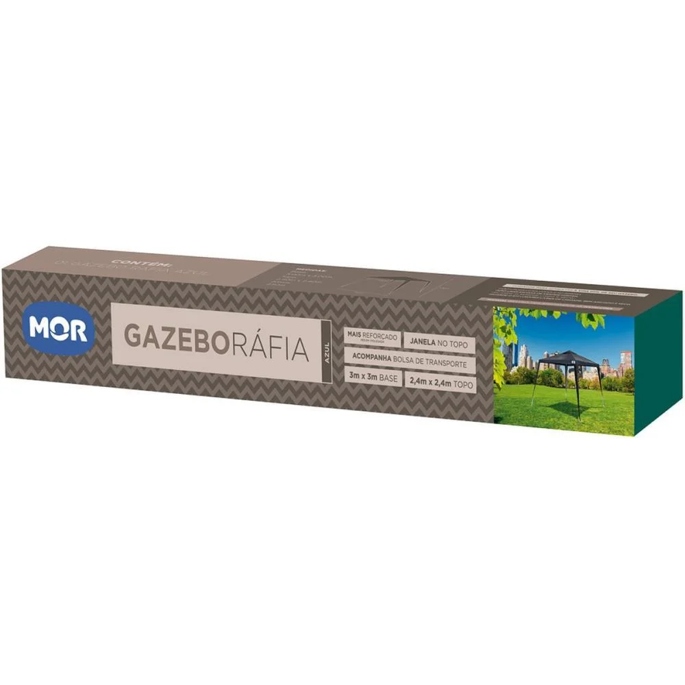 TENDA GAZEBO 2,40X3M AZUL ALTURA 2,50M MOR (UNIDADE) - imagem 5