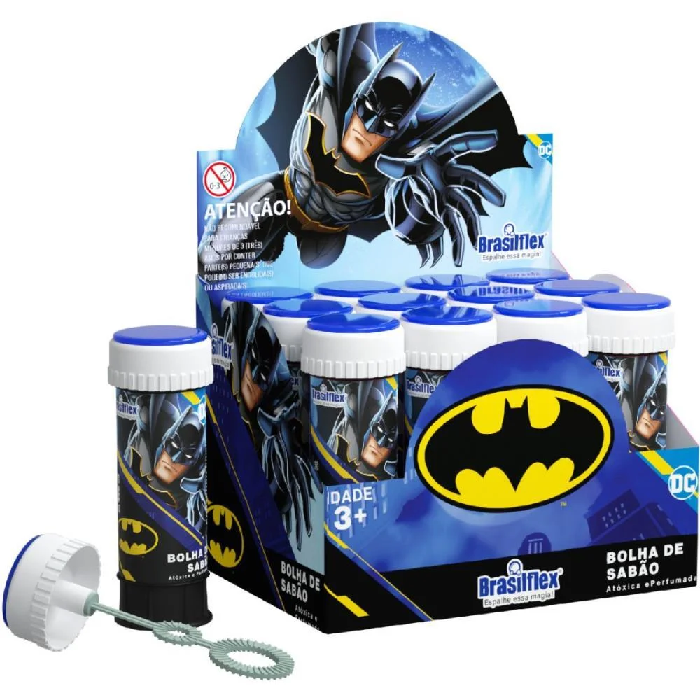 BOLHA DE SABAO BATMAN CLASSICO 60ML C/JOGO BRASILFLEX (CX.C/12) - imagem 2