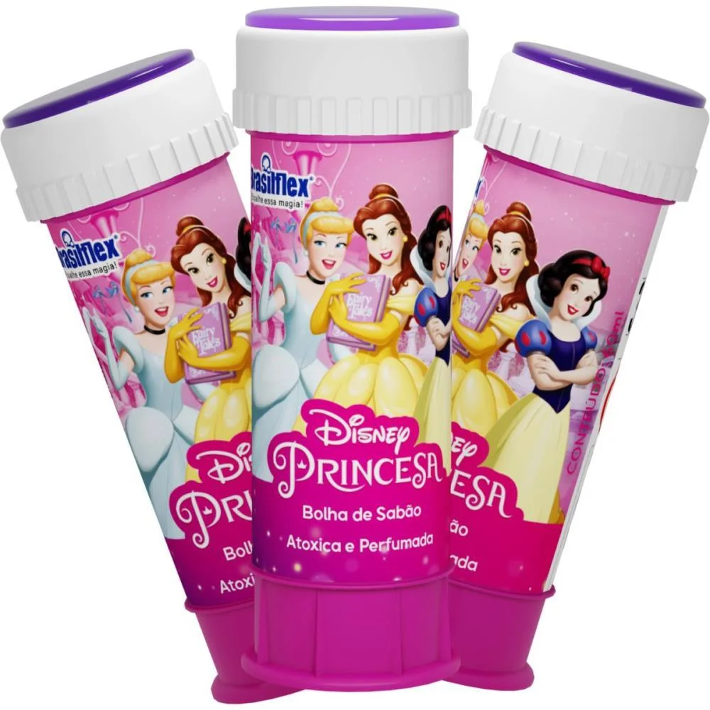 BOLHA DE SABAO PRINCESAS 60ML C/JOGO BRASILFLEX (CX.C/12) - imagem 4