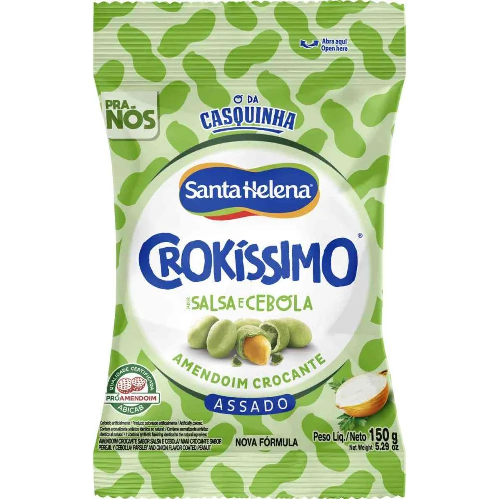 AMENDOIM CROKISSIMO SALSA E CEBOLA 150G SANTA HELENA (UNIDADE) - imagem 2