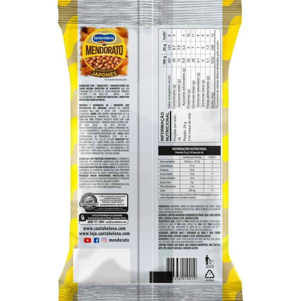 AMENDOIM MENDORATO 150G SANTA HELENA (UNIDADE) - imagem 4