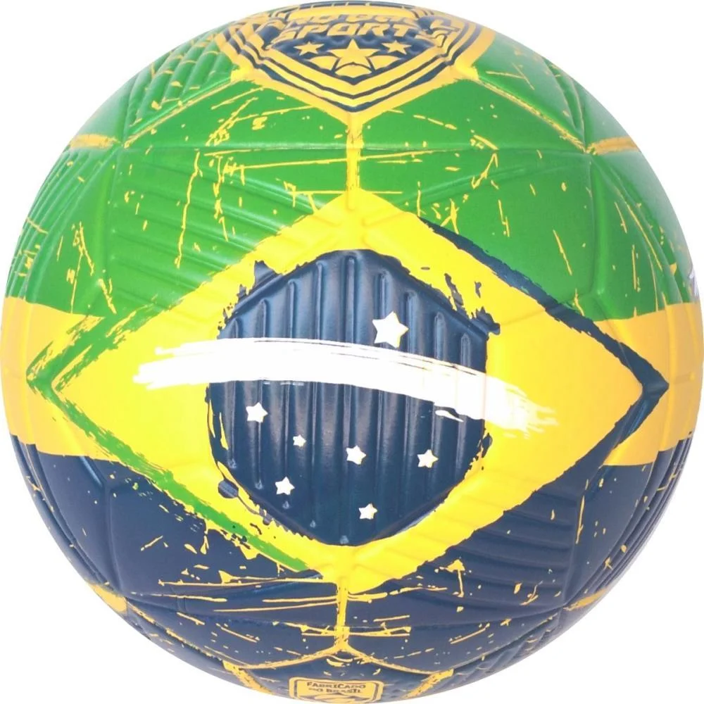 BOLA DE FUTEBOL BRASIL PVC/PU N.5 VD/AM/AZ FUTEBOL E MAGIA (UNIDADE) - imagem 3