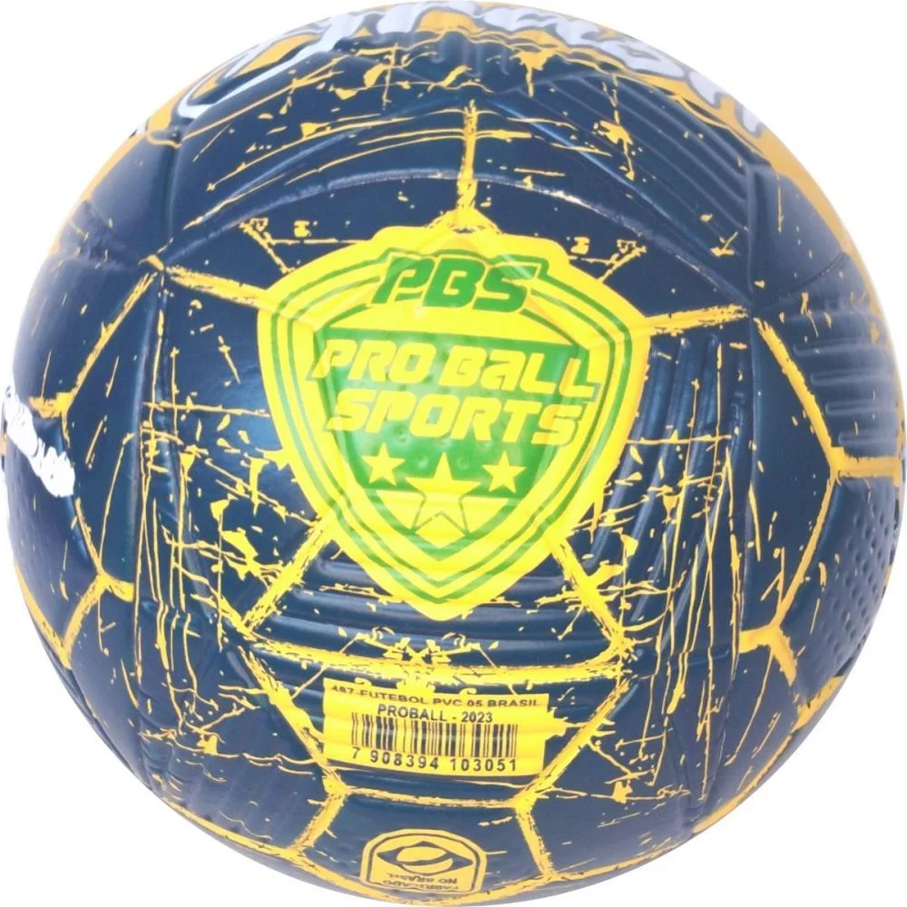 BOLA DE FUTEBOL BRASIL PVC/PU N.5 VD/AM/AZ FUTEBOL E MAGIA (UNIDADE) - imagem 5