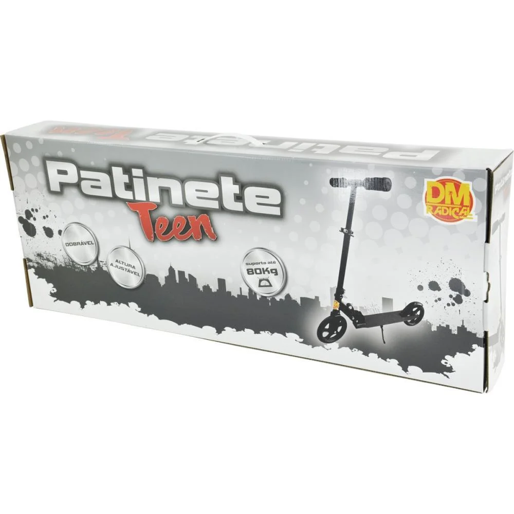 PATINETE RADICAL TEEN ATE 80KG PRETO DM TOYS (UNIDADE) - imagem 5