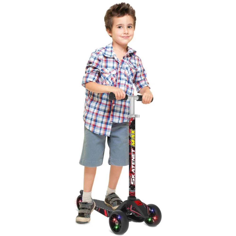 PATINETE SKATENET MAX LED PRETO BANDEIRANTE (UNIDADE) - imagem 4