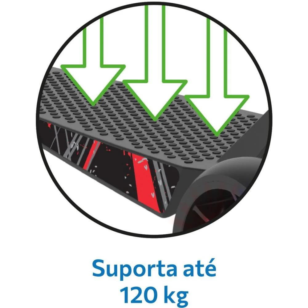 PATINETE SKATENET MAX LED PRETO BANDEIRANTE (UNIDADE) - imagem 7