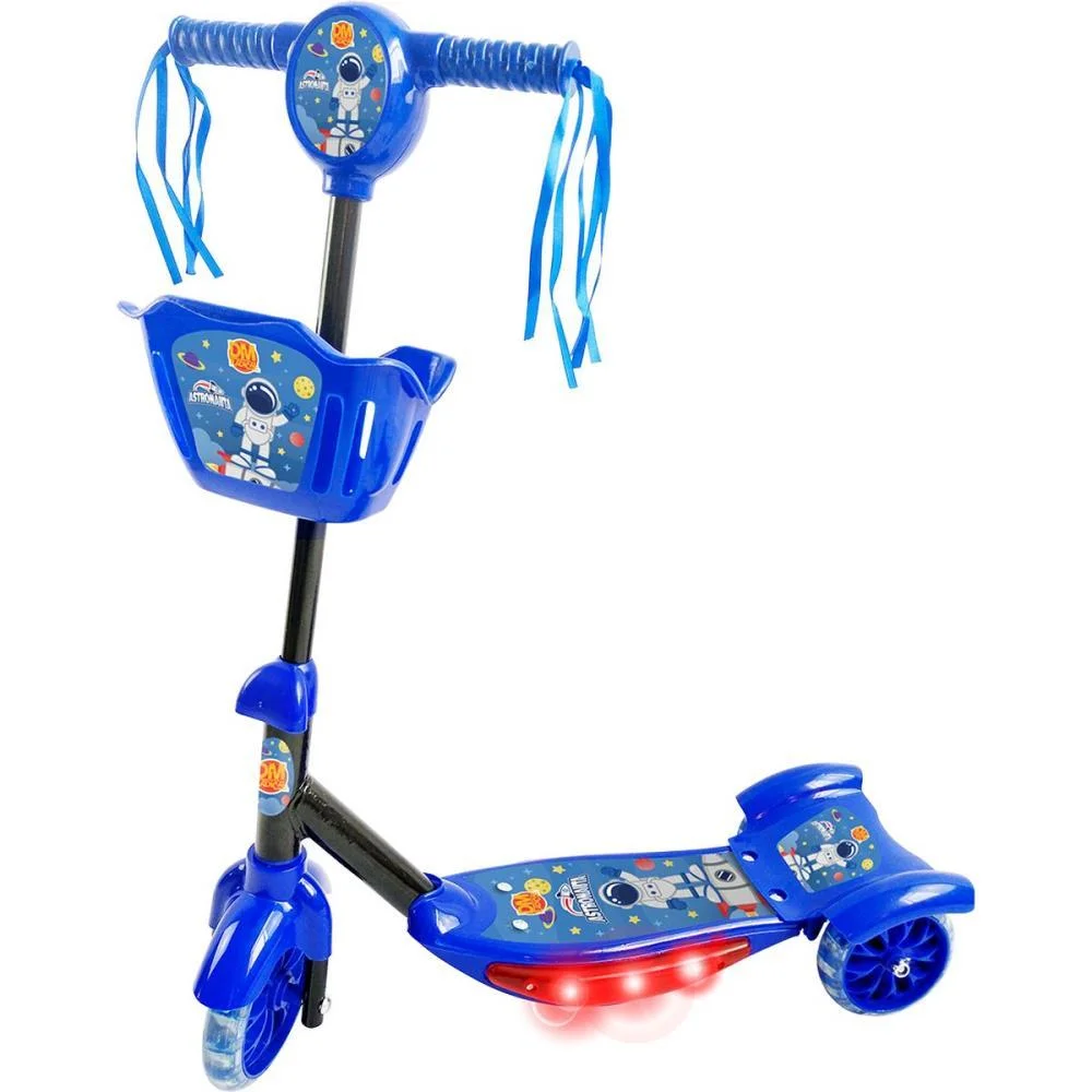 PATINETE ASTRONAUTA C/LUZ,SOM E CESTA DM TOYS (UNIDADE) - imagem 4