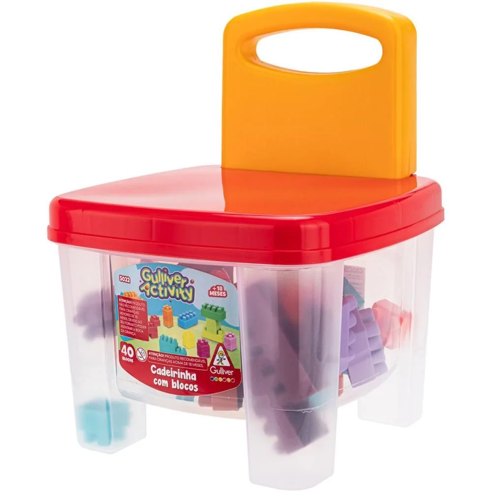 BRINQUEDO PARA MONTAR CADEIRA COM BLOCOS 40PEÇAS GULLIVER (UNIDADE) - imagem 4