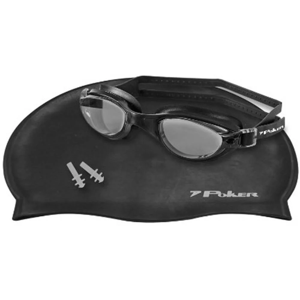 OCULOS DE NATACAO OCULOS+TOUCA+PROTETOR PT/FU/PT POKER (KIT) - imagem 4