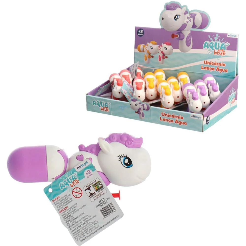 LANCA-AGUA AQUA BLITZ UNICORNIO 40ML (S) ETITOYS (DP.C/12) - imagem 4