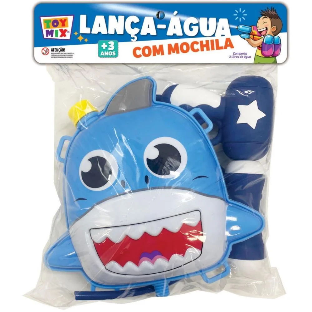 LANCA-AGUA TUBARAO MOCHILA 2L TOY MIX (UNIDADE) - imagem 4