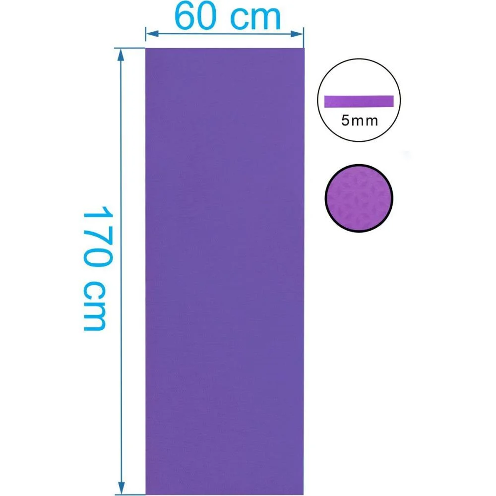 ACESSORIO PARA GINASTICA YOGA EVA LILAS 170X60CM 5MM EVAMAX (UNIDADE) - imagem 2