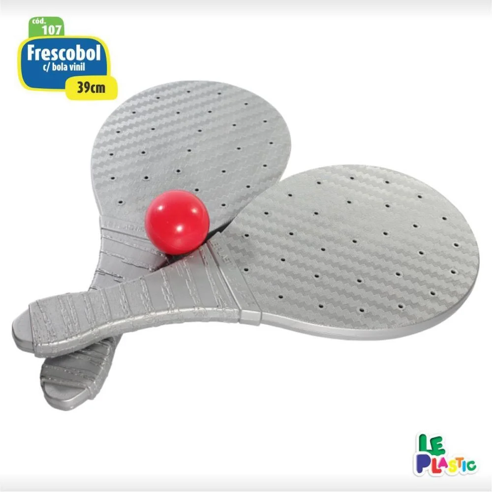 FRESCOBOL RAQUETE PLASTICA+BOLA LEPLASTIC (KIT) - imagem 2