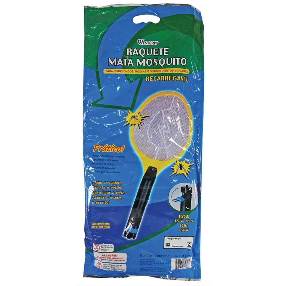 RAQUETE ELETRICA RAQUETE ELÉTRICA RECARREGÁVEL WESTERN (UNIDADE) - imagem 2