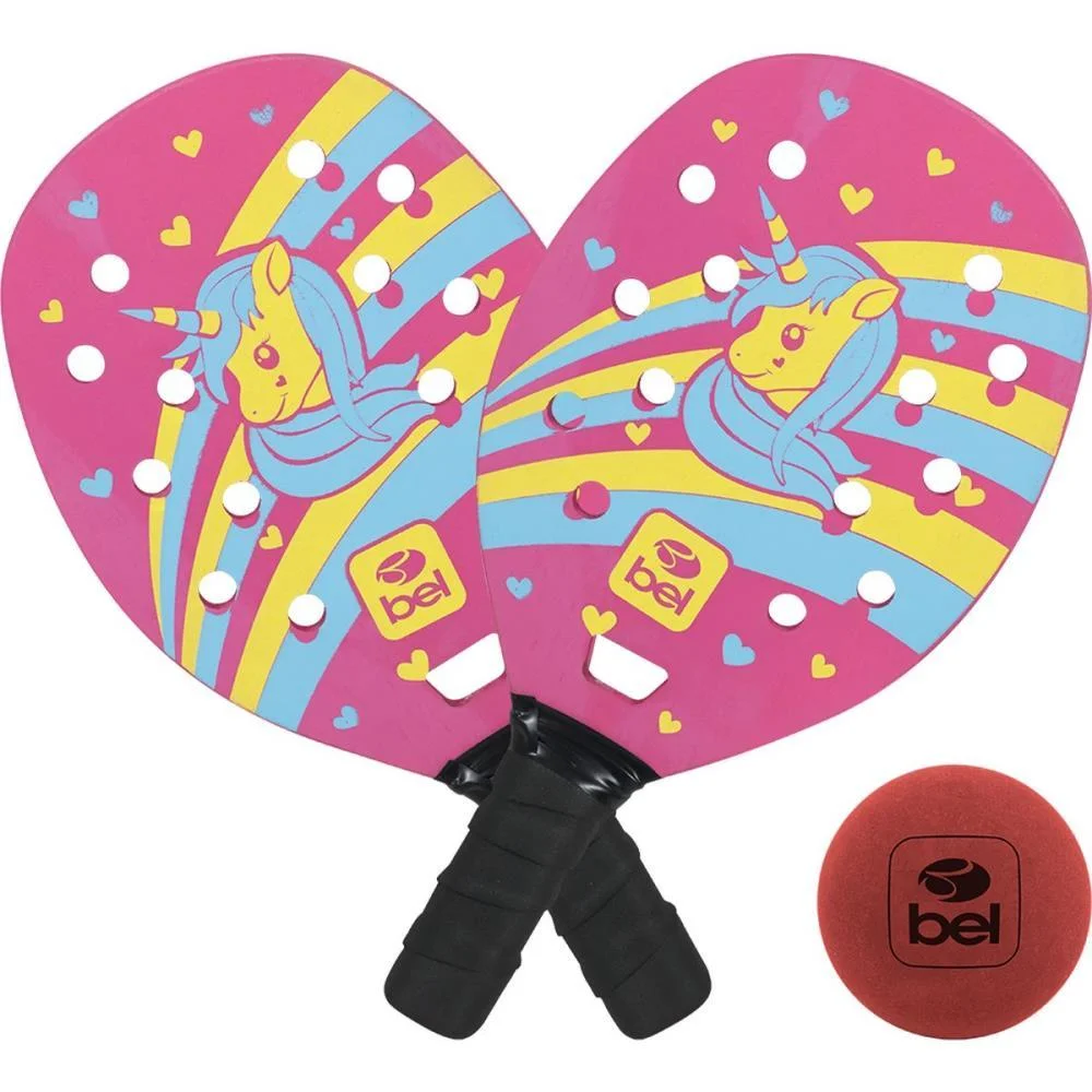 RAQUETE BEACH TENNIS KIT 2RAQUETES+1BOLINHA UNICORN BEL (UNIDADE) - imagem 2