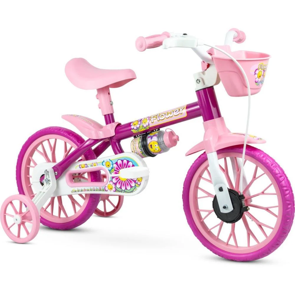 BICICLETA INFANTIL ARO 12 FLOWER NATHOR (UNIDADE) - imagem 2