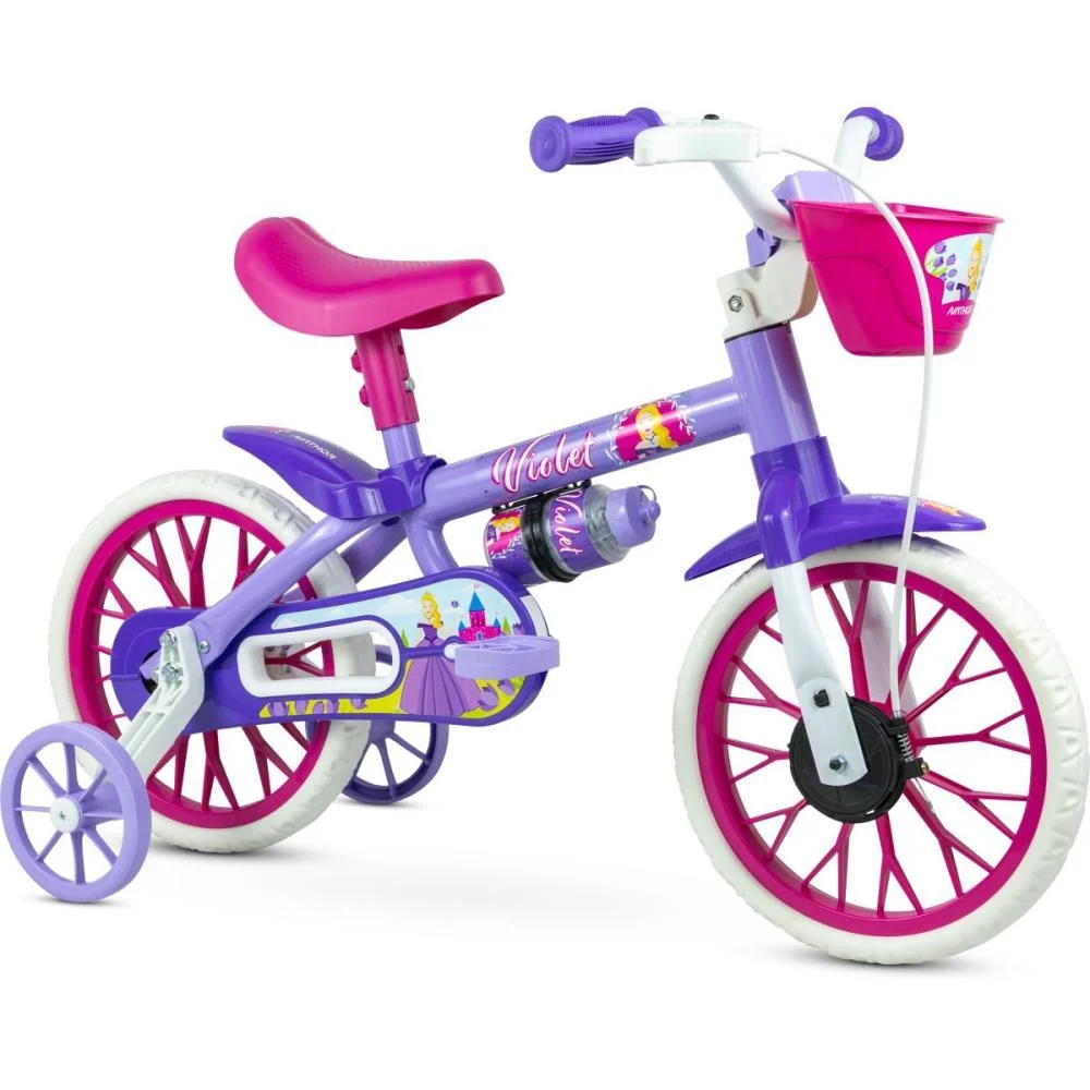 BICICLETA INFANTIL ARO 12 VIOLET NATHOR (UNIDADE) - imagem 2
